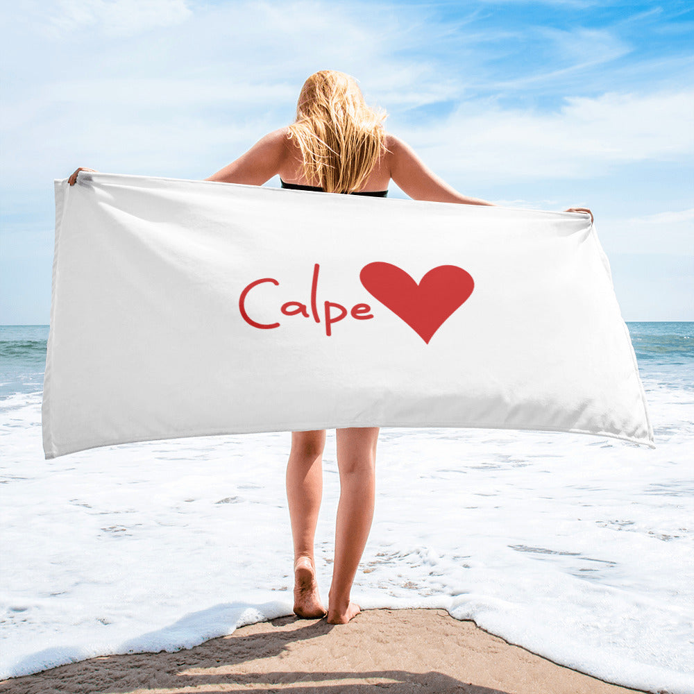 Calpe Heart Towel - Elegant Costa Blanca Beach Towel