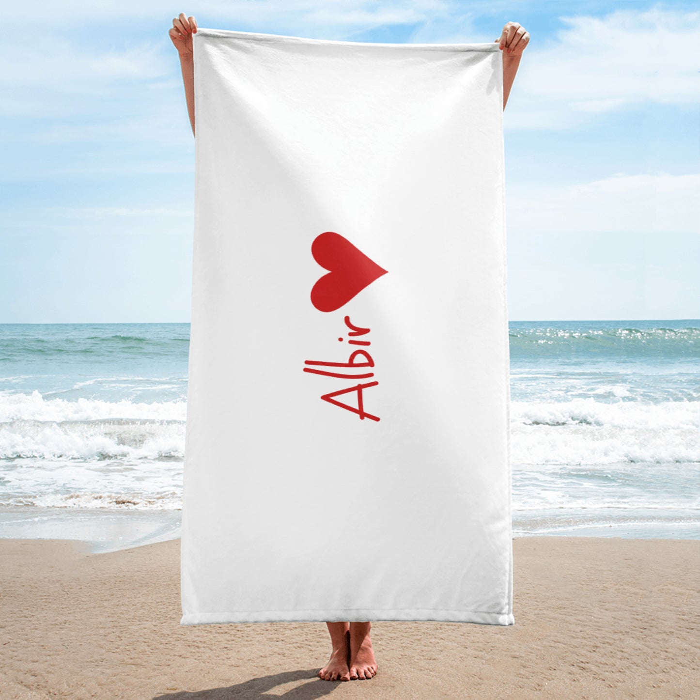 Albir Heart Towel - Chic Costa Blanca Beach Towel