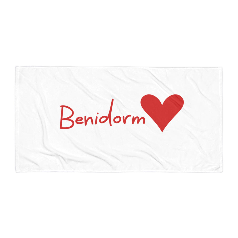 Benidorm Heart Towel - Stylish Costa Blanca Beach Towel