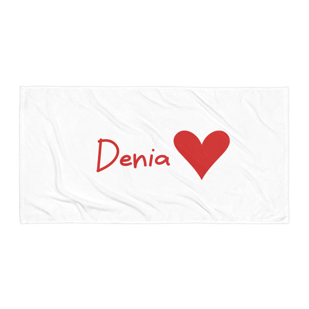 Denia Heart Towel - Elegant Costa Blanca Beach Towel