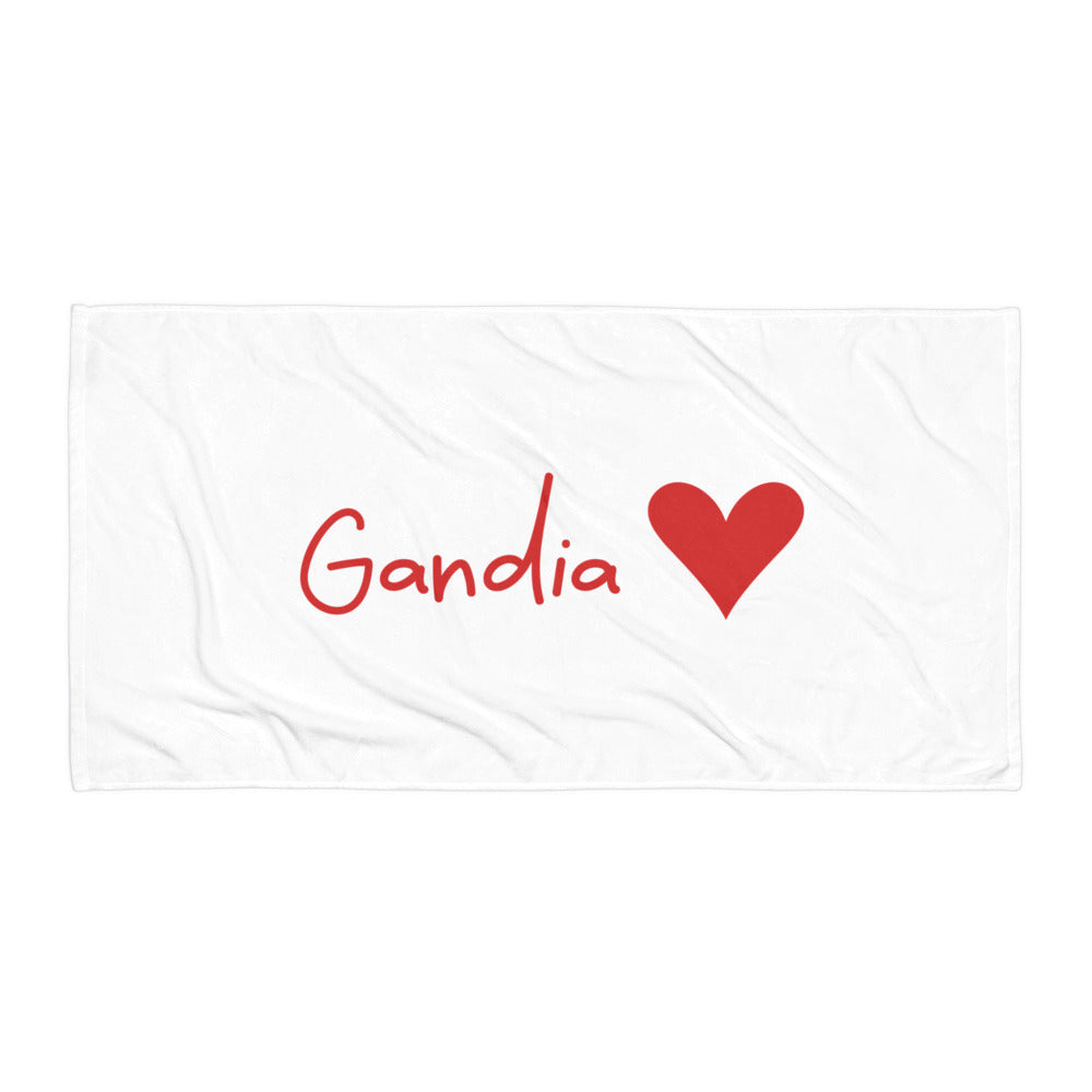 Gandia Heart Towel - Stylish Costa Blanca Beach Towel